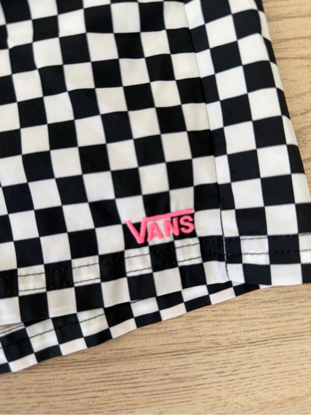 Vans Black & White Checkerboard Shorts with Belt - Picture 2 of 5